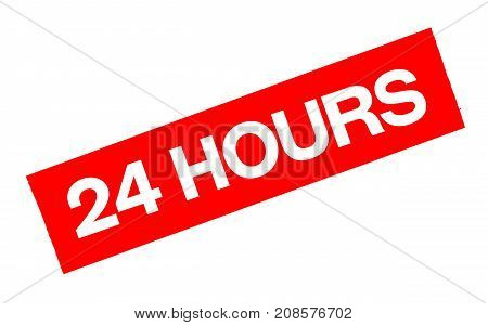 24 hours sticker. Authentic design graphic stamp