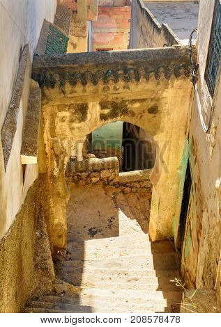 On The Street In Medina. Moulay Idriss Zerhoun, Morocco