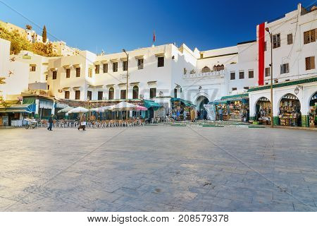 Square Moulay Idriss 1Er. Moulay Idriss Zerhoun, Morocco