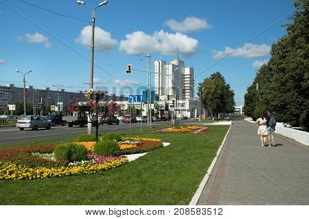 Kolomna Russia - August 9 2017: Kolomna Hotel On Blue Dramatic Sky In Kolomna Moscow Region.