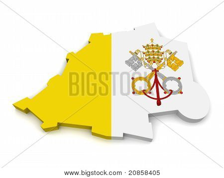 3D mapa z Vatikánu