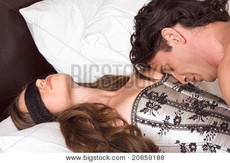 Young Man, Blindfolded Dead Woman