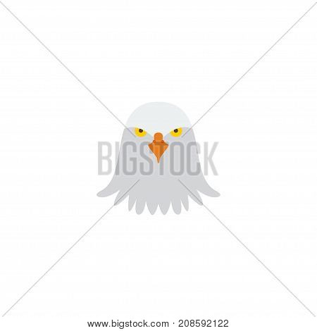 Flat Icon Eagle Head Element. Vector Illustration Of Flat Icon Bird Isolated On Clean Background