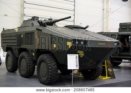 New Ukrainian Armored Vehicle Btr-60  At The Exhibition