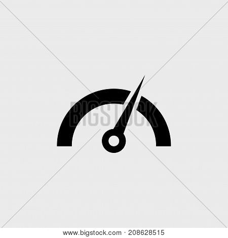 Speedometer flat vector icon on a gray background