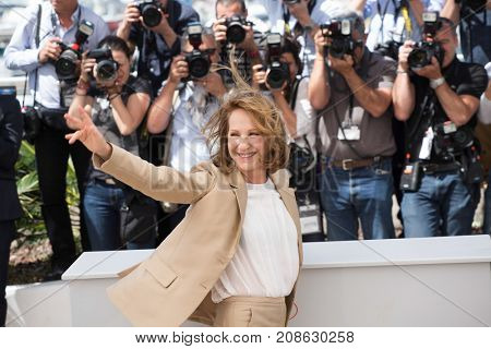 CANNES, FRANCE - MAY 19, 2016:  Nathalie Baye attends the 'It's Only The End Of The World (Juste La Fin Du Monde)'  photocall. 69th annual Cannes Film Festival at the Palais des Festivals