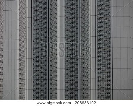 Details of a modern building in Kuala Lumpur, Malaysia.