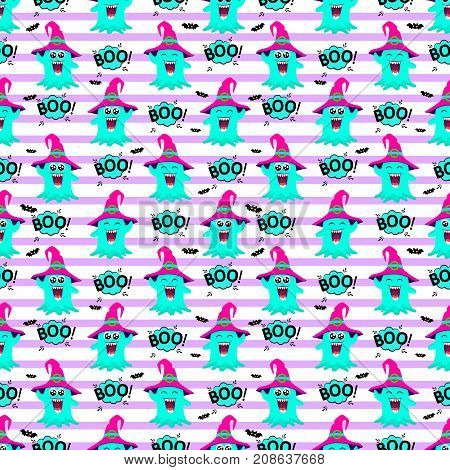 Abstract Seamless Pattern For Girls Or Boys. Creative Vector Background With Multicolored Slug, Like