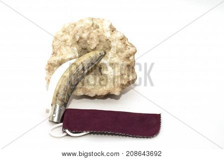 typical Sardinian knife for fungi typical Sardinian knife for fungi