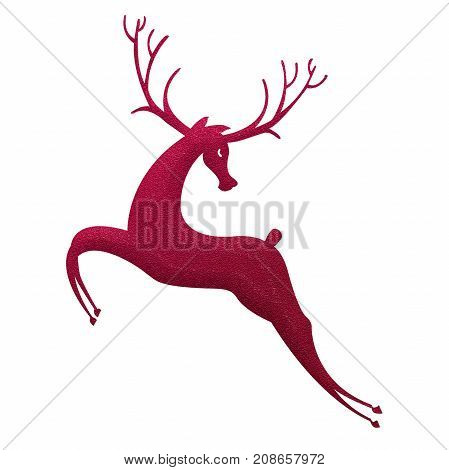 Reinder with a white background and with texture
