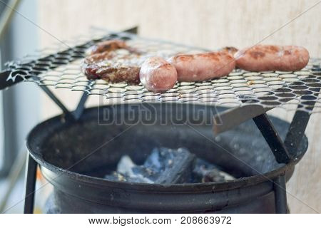 Brazilian Meat Grilling At A Churrasco