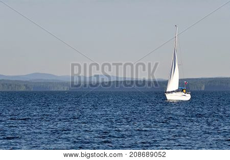 Lonely Boat On The Lake