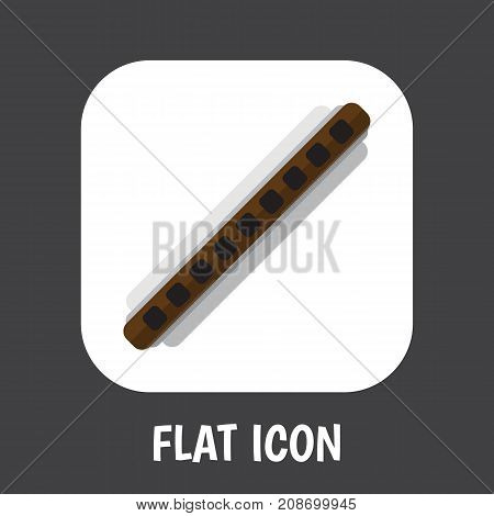 Vector Illustration Of Mp3 Symbol On Clarinet Flat Icon