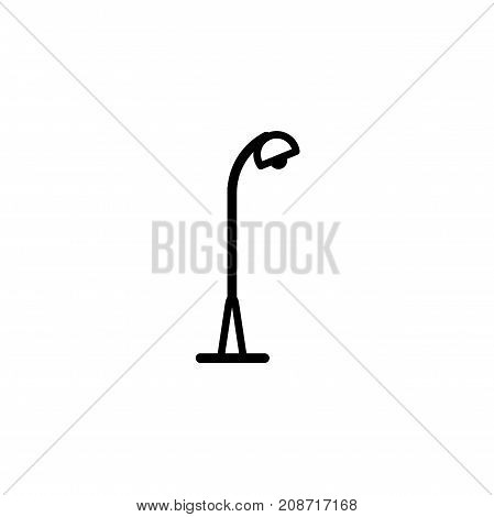 Outline streetlight icon. Isolated parks design element vector illustration on white background in lineart new moderm style