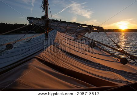 Necko lake at evening, Poland, Masuria, in podlasie.