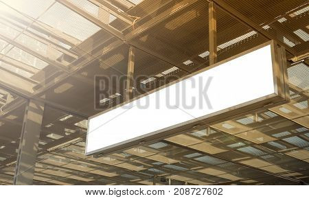 Train station Announcement white clipping path board