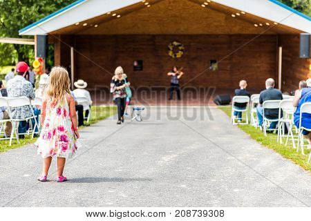 Silver Spring, Usa - September 16, 2017: Vasyl Popadiuk Virtuoso Playing Violin During Ukrainian Con