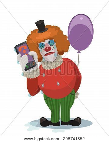 The clown is crying the feast is cancelled this information to send on the phone to loved ones friends and acquaintances and tell them that they are sad that the holiday will not