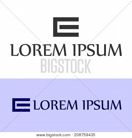 Logo Concept, Letter E, icon, simple, clean, stylied