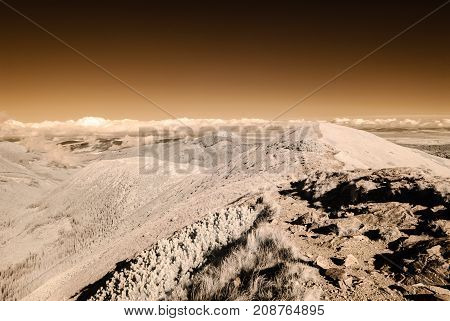 Mountain Panorama View From Volovec In Slovakia