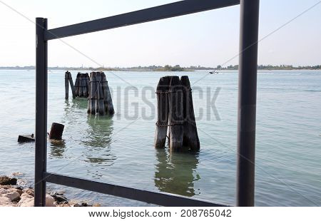 Empty Frame And The Landscape Near Venice In Italy