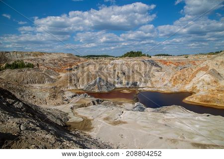 Amazing kaoline china stone abandoned quarry open pit mine