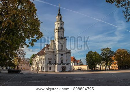 Town Hall of Kaunas in Town Hall Square at the Old Town, Kaunas, Lithuania