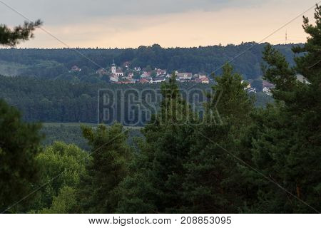 Neukirchen in Schwandorf photp taken from a little hill a few kilometers away