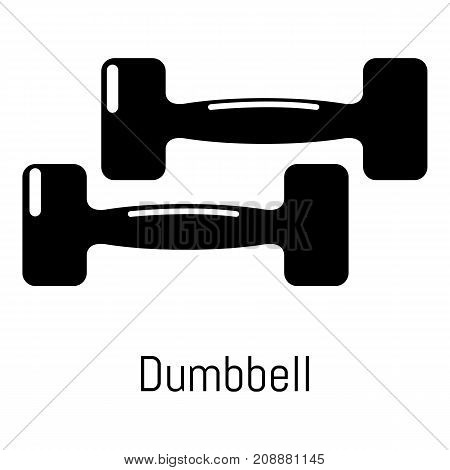 Fitness dumbbell icon. Simple illustration of fitness dumbbell vector icon for web