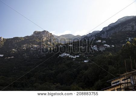 Mountains of Greece. Mount Athos . October  Autumn