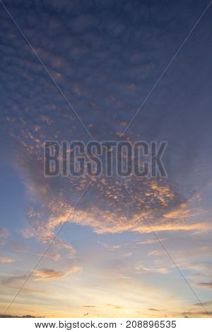 Beautiful blue sky. red day  weather At that time