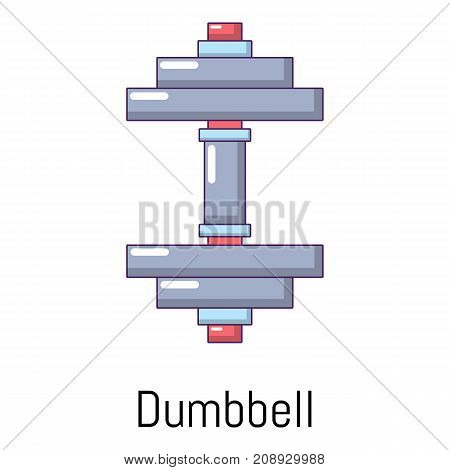 Dumbbell icon. Cartoon illustration of dumbbell vector icon for web