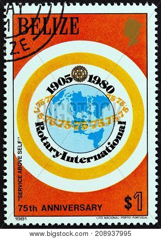 BELIZE - CIRCA 1981: A stamp printed in Belize from the 