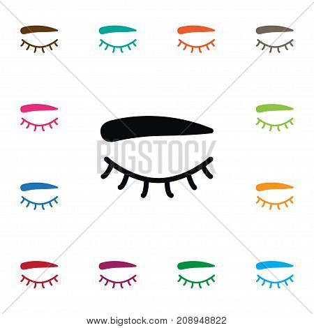 Eyelid Vector Element Can Be Used For Eye, Eyelid, Eyelash Design Concept.  Isolated Eyelash Icon.