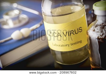 Tests for Research of ZIKA test, image conceptual