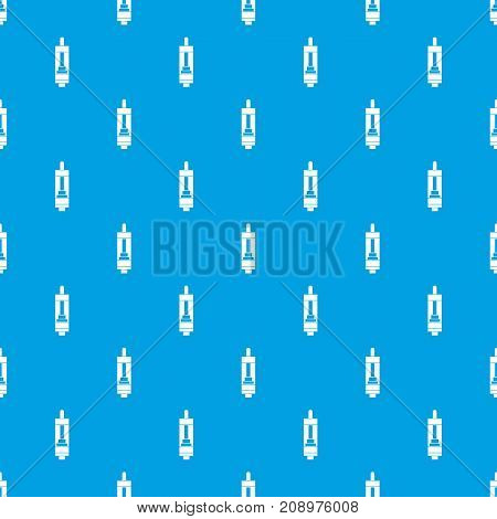 Clearomizer for cigarette pattern repeat seamless in blue color for any design. Vector geometric illustration