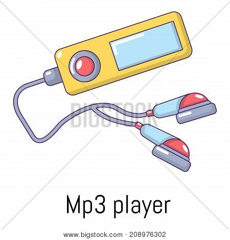 Mp3 player icon. Cartoon illustration of mp3 player vector icon for web