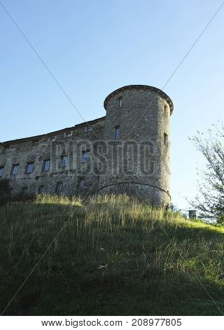 Detail Of Medieval Castle In Calice Al Cornoviglio