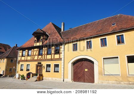 Colorful and crisp image of frame house in Ornbau