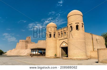 The West Gate Of Itchan Kala In Khiva, A Unesco Heritage Site In Uzbekistan