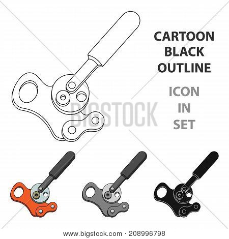 Rope movement mechanism.Mountaineering single icon in cartoon style vector symbol stock illustration .