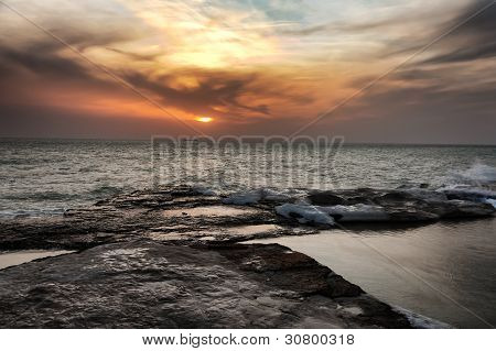 Orange Ocean Sunset