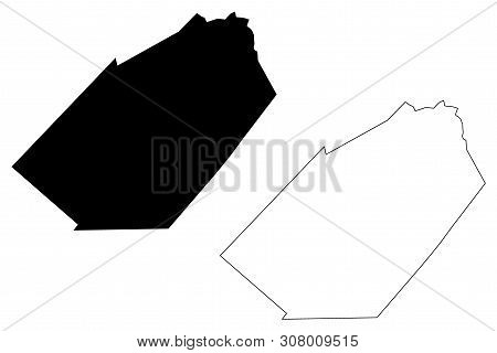 Fayette County, Texas (counties In Texas, United States Of America,usa, U.s., Us) Map Vector Illustr