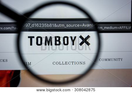 Los Angeles, California, Usa - 12 June 2019: Illustrative Editorial Of Tomboy X Website Homepage. To
