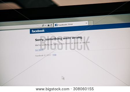 London, United Kingdom - June 6, 2014: Sorry Something Went Wrong Were Working On Getting This Fixed