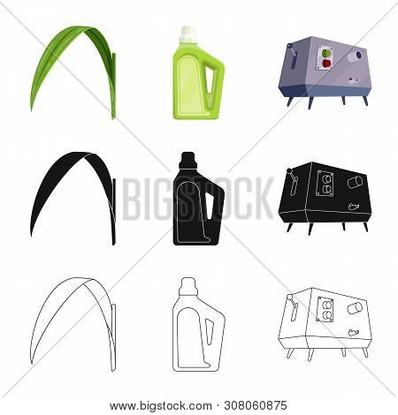 Isolated Object Of Farm And Agriculture Symbol. Set Of Farm And Technology Stock Vector Illustration