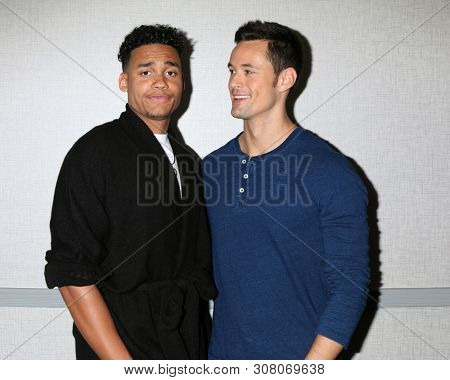 LOS ANGELES - JUN 22:  Adain Bradley, Matthew Atkinson at the Bold and the Beautiful Fan Club Luncheon at the Marriott Burbank Convention Center on June 22, 2019 in Burbank, CA