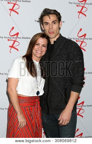 LOS ANGELES - JUN 23:  Melissa Claire Egan, Mark Grossman at the Young and The Restless Fan Club Luncheon at the Marriott Burbank Convention Center on June 23, 2019 in Burbank, CA