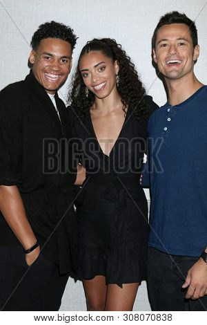 LOS ANGELES - JUN 22:  Adain Bradley, Kiara Barnes, Matthew Atkinson at the Bold and the Beautiful Fan Club Luncheon at the Marriott Burbank Convention Center on June 22, 2019 in Burbank, CA