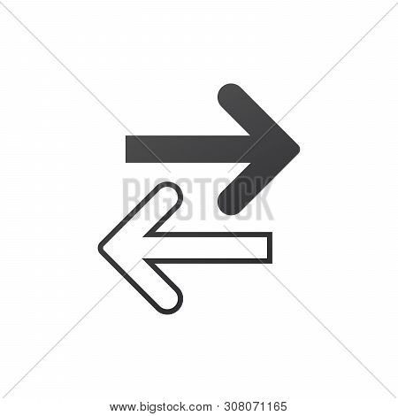 Transfer Left And Right Arrows Icon.can Be Used For Mobile Concept And Web Design. Left Right Arrows